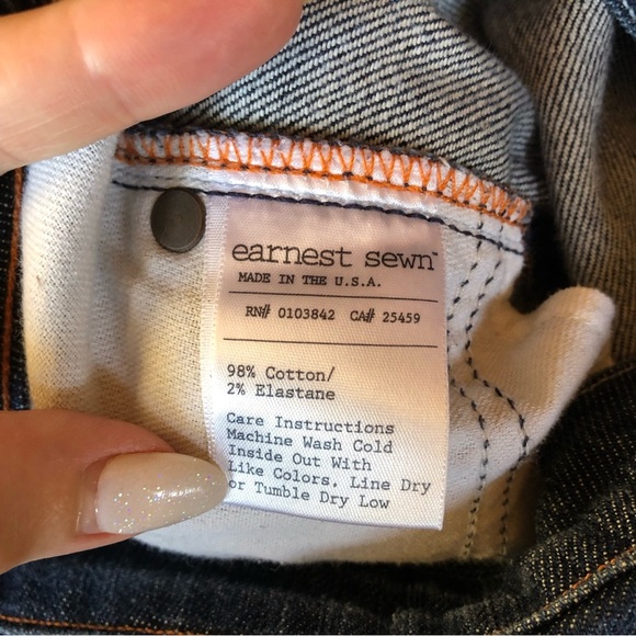 Earnest Sewn Anthropologie medium Wash Hefner 434 boot cut denim 28 - Picture 8 of 9